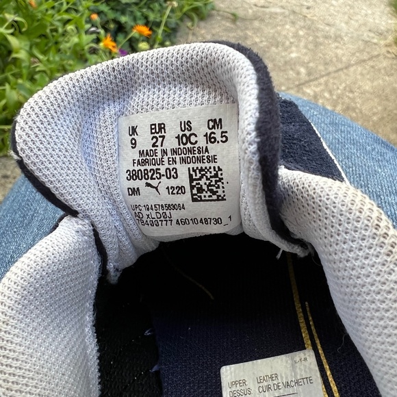 Little Puma sneakers, blue suede size 10 - Picture 6 of 12